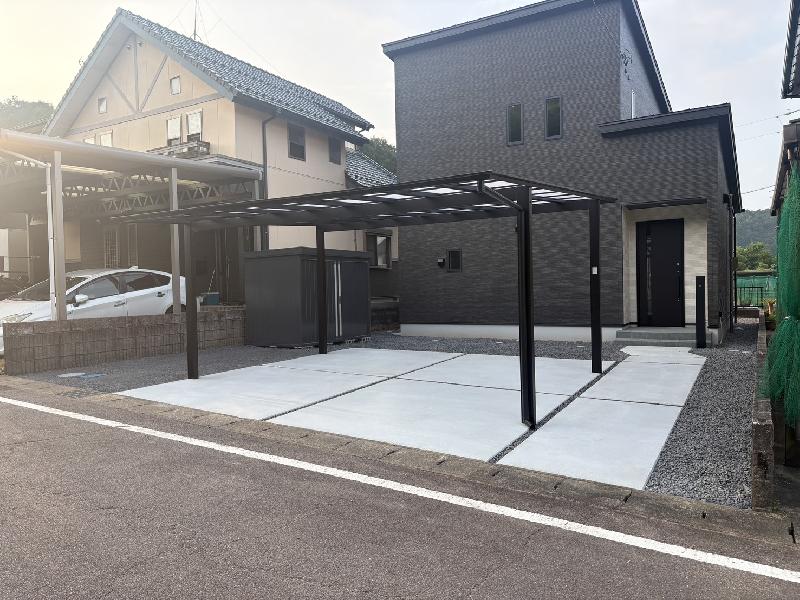 N様邸新築外構工事｜カーポート/物置/フェンスをトータル施工